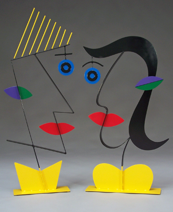 abstract, figurative, whimsical, contemporary, free standing, indoor outdoor, sculpture, steel, enamel paints