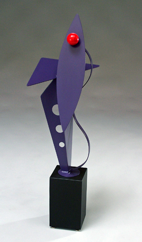 abstract, contemporary, free standing, sculpture, steel, enamel paints